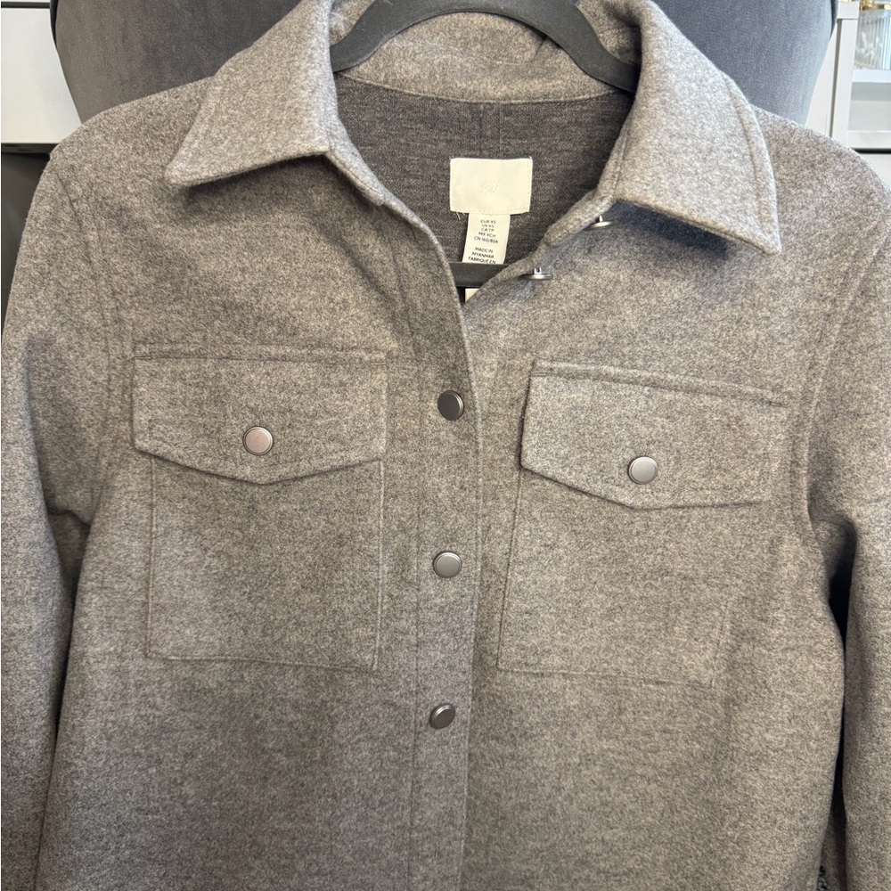 Gray Button-Up Jacket - Picture 2 of 2